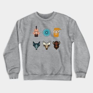 Viking Warriors With Animal Heads Crewneck Sweatshirt